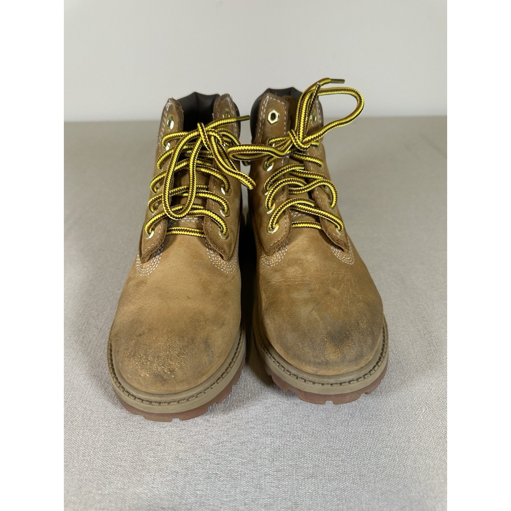 Timberland Boots Size 13 Wheat Nubuck Leather Hiking Field Waterproof Boy's - Picture 2 of 12